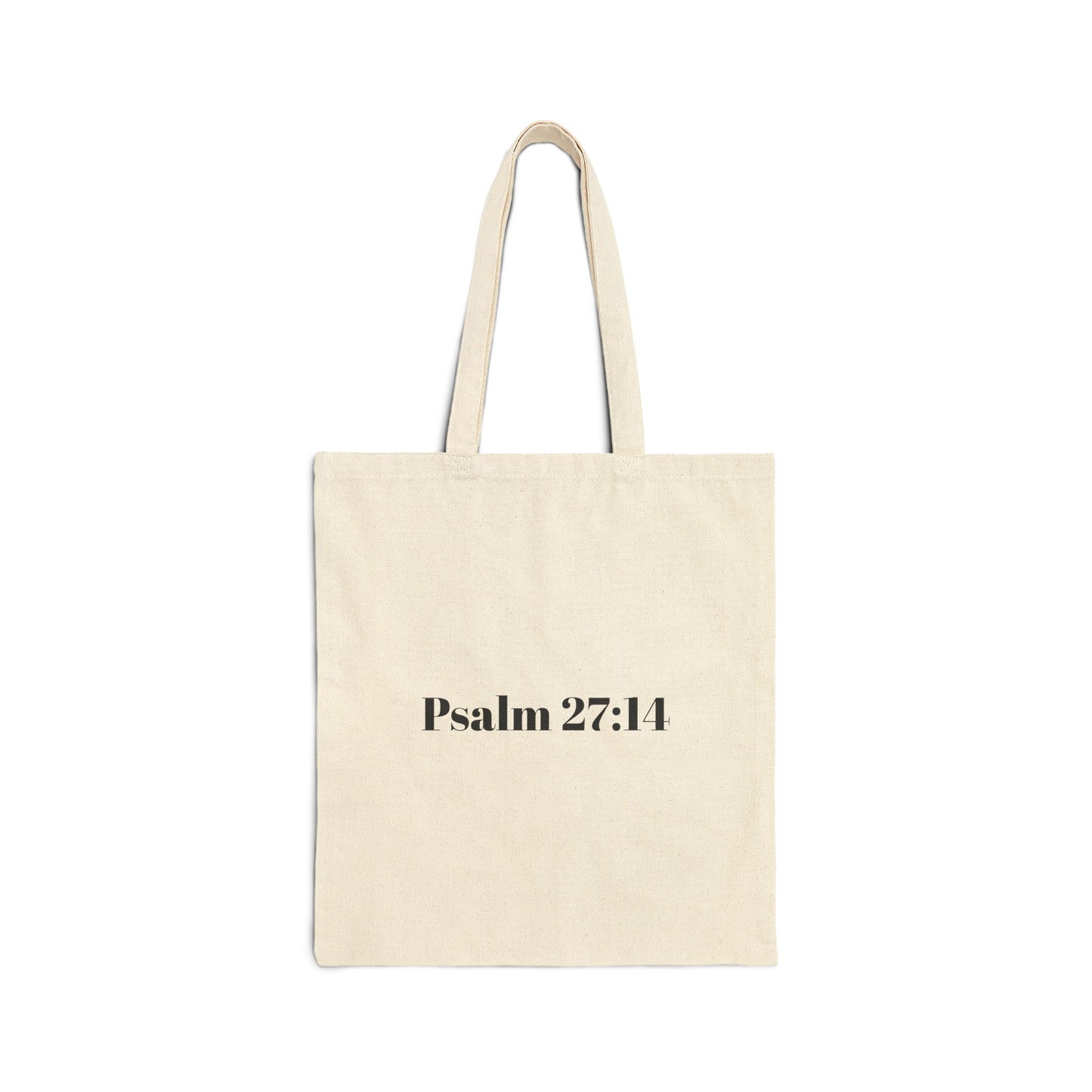 Cotton Tote Bag — "Your Answered Prayers Are On The Way" (Psalm 27:14) Inspirational Scripture Tote